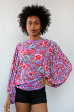 Diane Freis Balloon Sleeve Blouse M/L