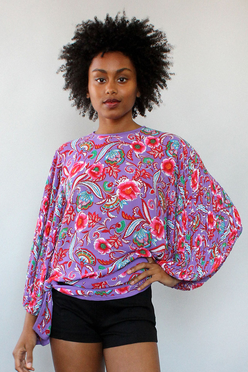 Diane Freis Balloon Sleeve Blouse M/L