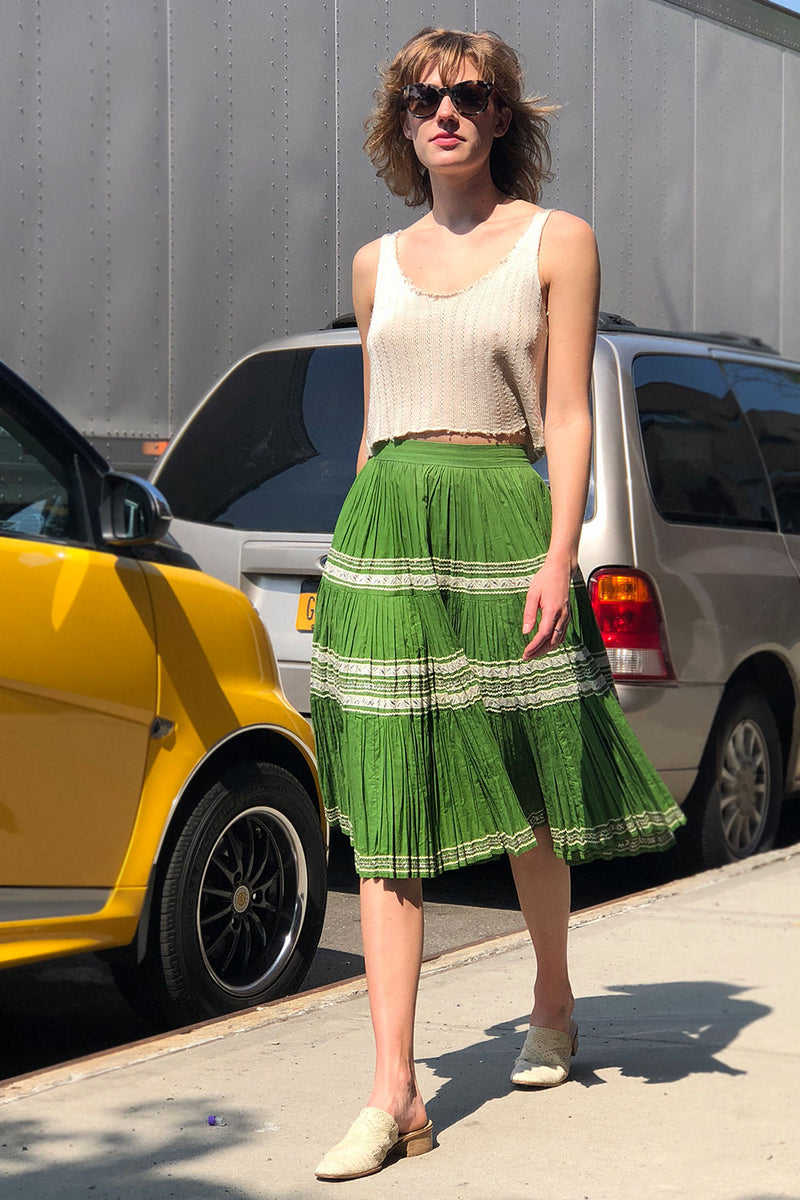 Grass Crinkle Skirt S/M