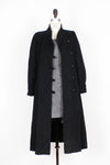 Black Wool Princess Coat S