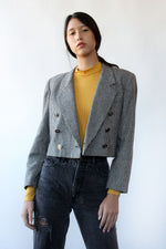 Cropped Houndstooth Jacket M