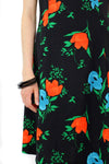 dark floral dress detail