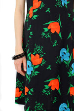 dark floral dress detail