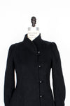 Black Wool Princess Coat S