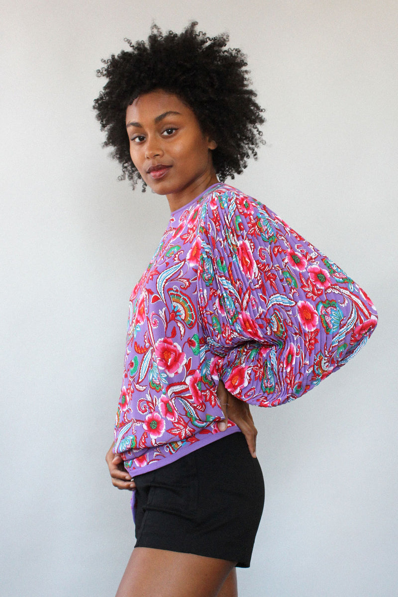 Diane Freis Balloon Sleeve Blouse M/L