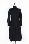Black Wool Princess Coat S