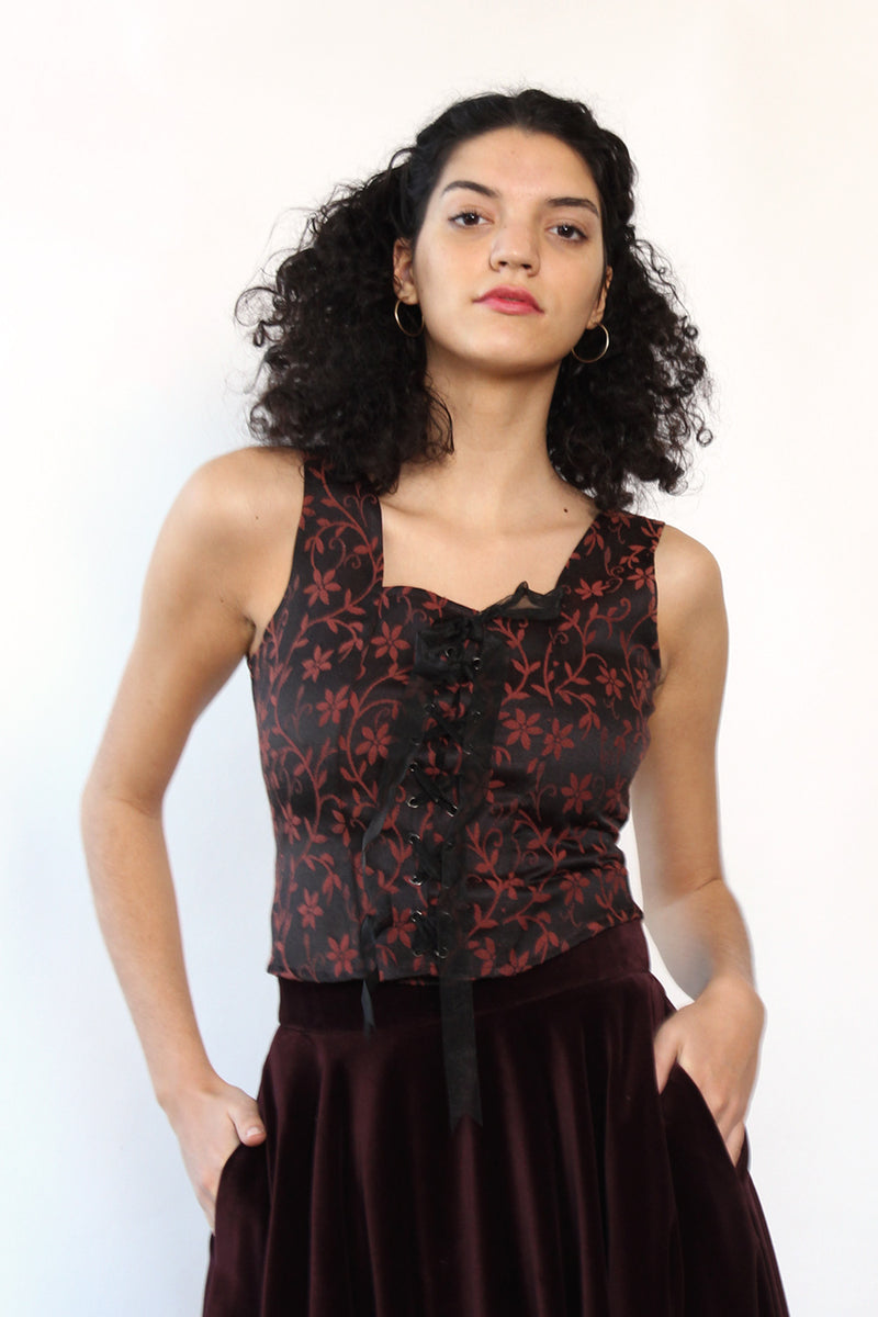 Baroque Lace-up Corset Top S/M