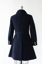 Navy Mod Belted Coat XS