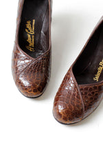 1940s Crocodile Heels 6