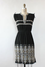 Greek Embroidered Cotton Dress XS-M