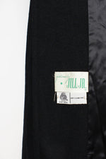 Black Wool Princess Coat S