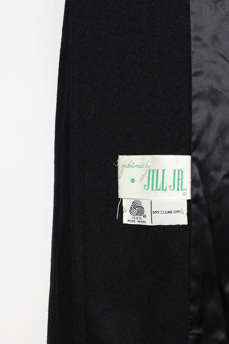 Black Wool Princess Coat S