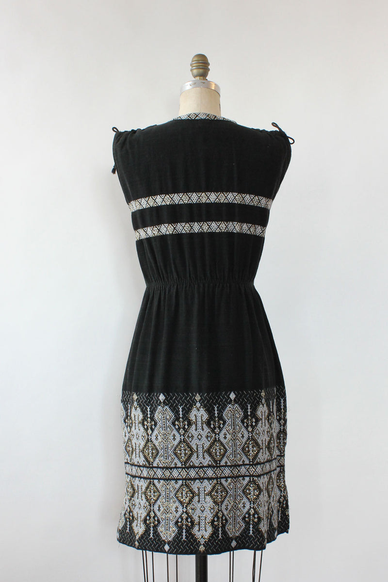 Greek Embroidered Cotton Dress XS-M
