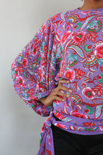 Diane Freis Balloon Sleeve Blouse M/L