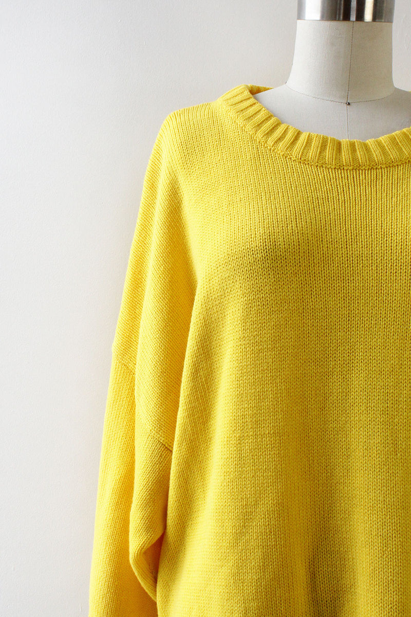 Lemon Drop Mini Sweater Dress