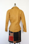 Chia Mustard Leather Jacket M