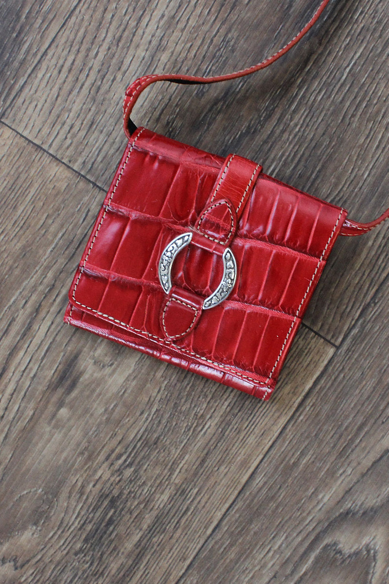 Brighton Croc Wallet Crossbody