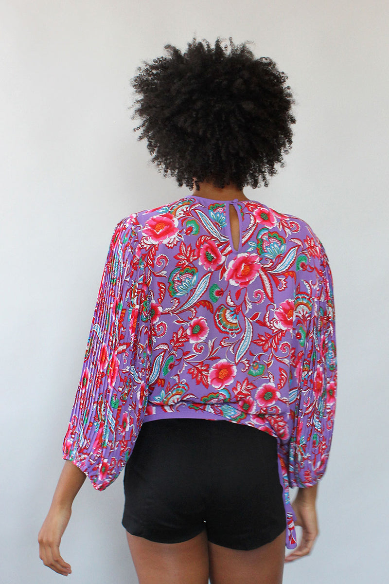 Diane Freis Balloon Sleeve Blouse M/L
