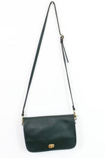 hunter green turnlock bag