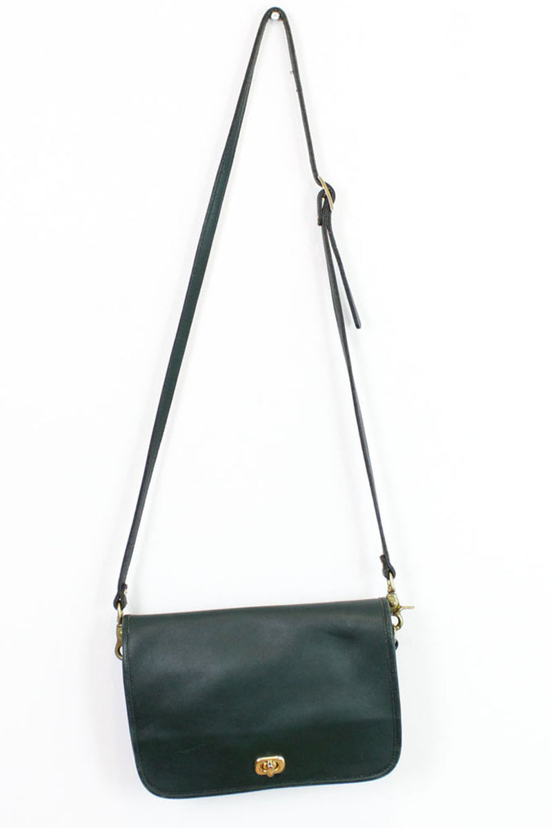 hunter green turnlock bag