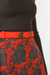 German Intarsia Belted Skirt M/L