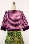 Two Tone Cropped Handknit Sweater XS-M