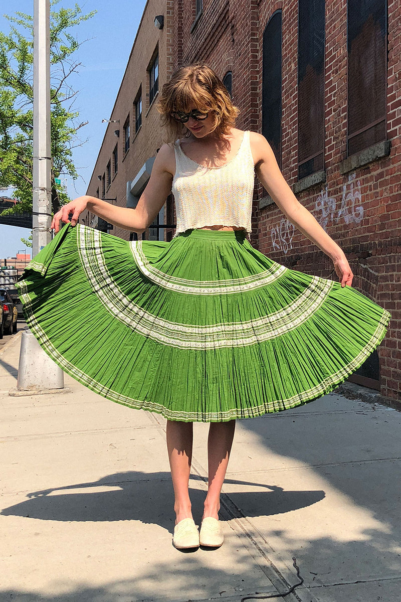 Grass Crinkle Skirt S/M