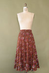 Alley Cat Floral Flock Flare Skirt M