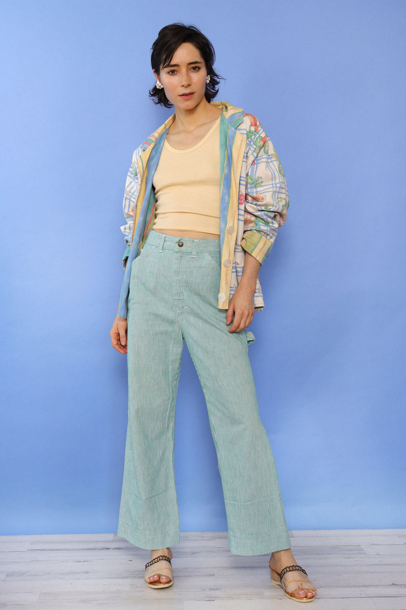 Reversible Floral Stripe Slouch Jacket S/M