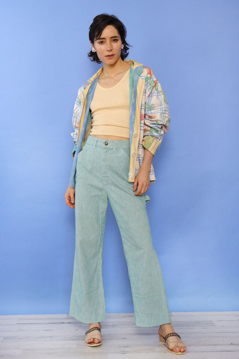 Reversible Floral Stripe Slouch Jacket S/M