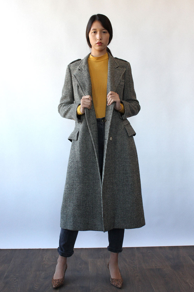 Ralph Lauren Tweed Long Coat M