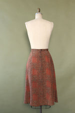 Lattice Silk Flared Skirt S