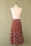 Alley Cat Floral Flock Flare Skirt M