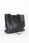 Basic Black Leather Tote