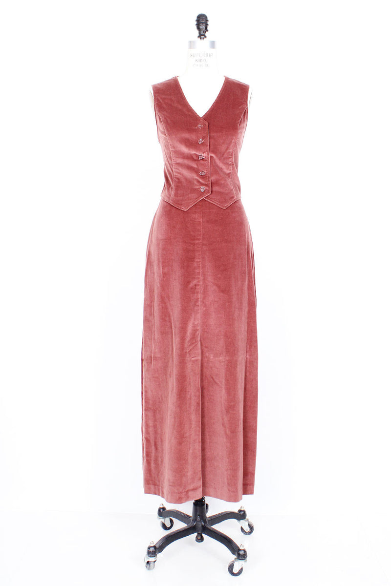 Rose Is A Rose Skirt and Vest Set M
