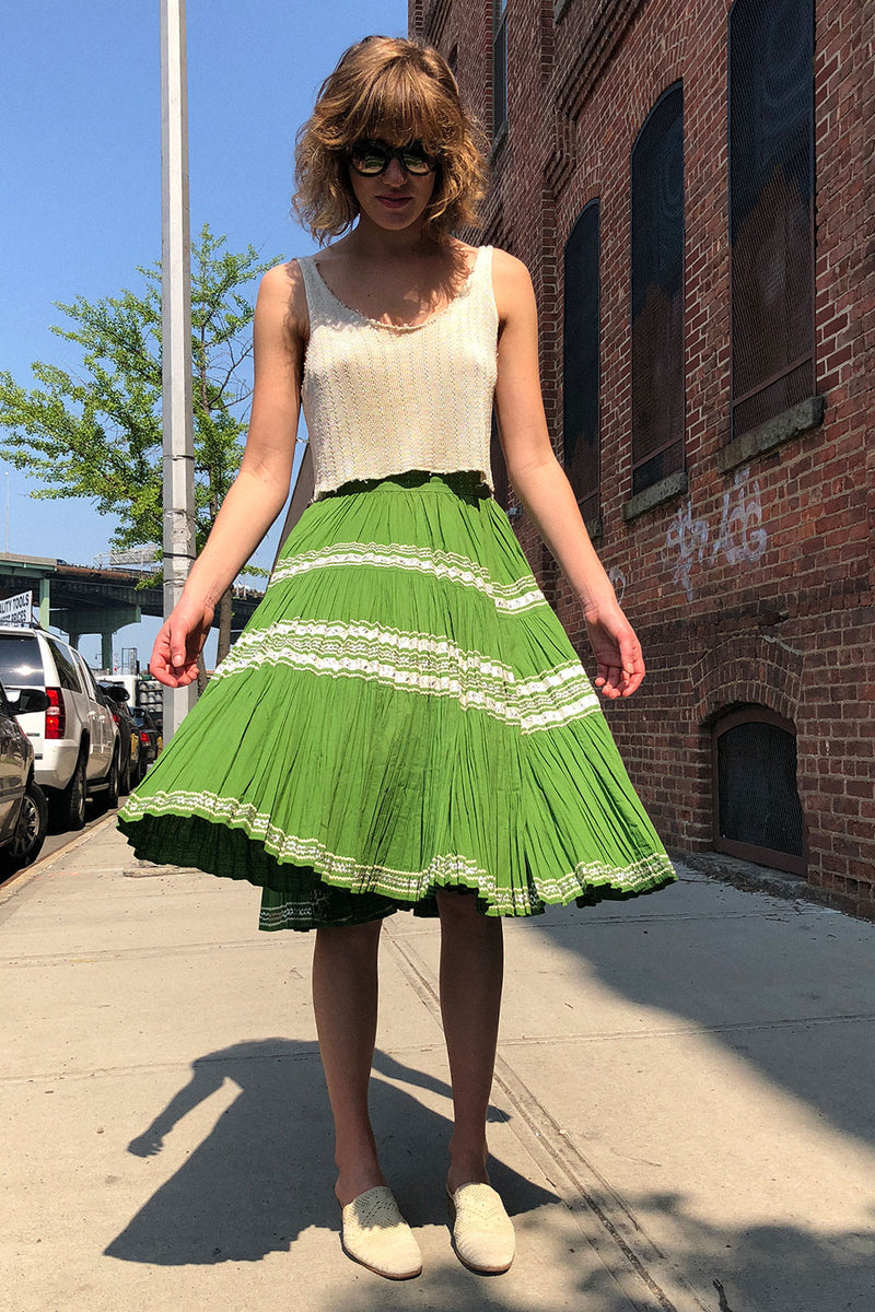 Grass Crinkle Skirt S/M