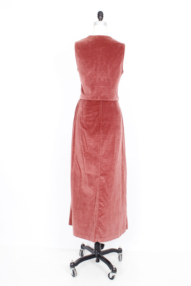 Rose Is A Rose Skirt and Vest Set M