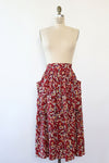 Abstract Floral Pocket Skirt S