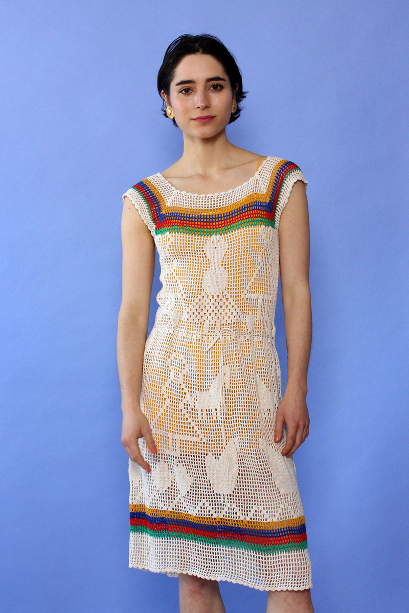 Crochet Animal Motif Dress XS-M