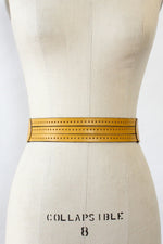 Mustard Leather Waist Belt