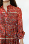 Mistletoe Peasant Dress XS