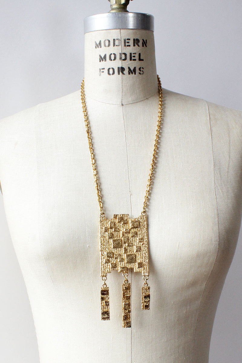 Klimtstone Fringe Necklace