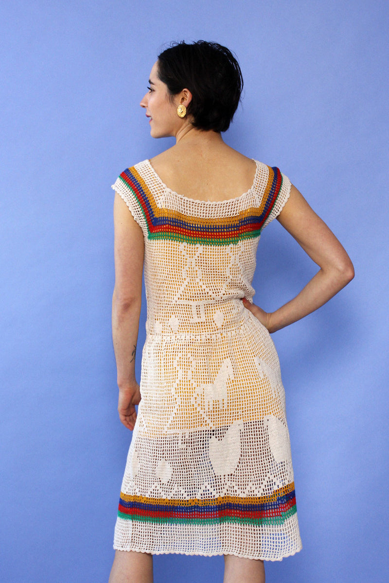 Crochet Animal Motif Dress XS-M