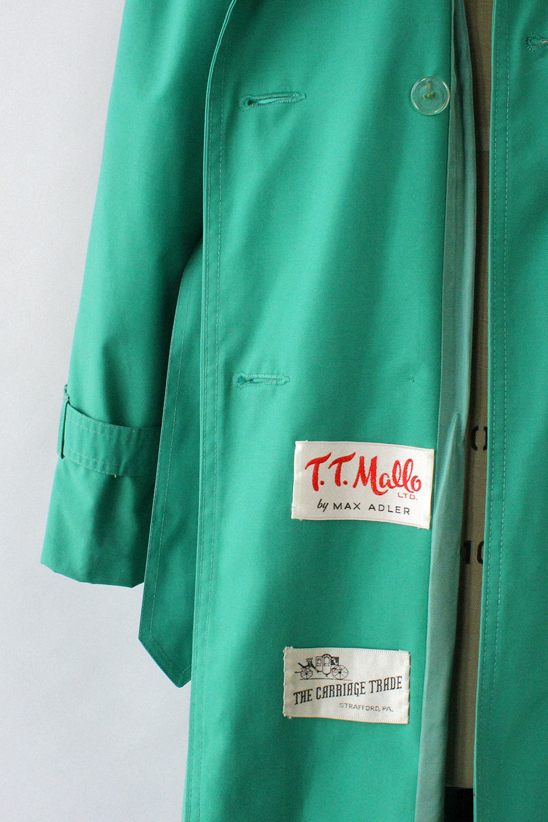 Clover Green Trench Coat M/L