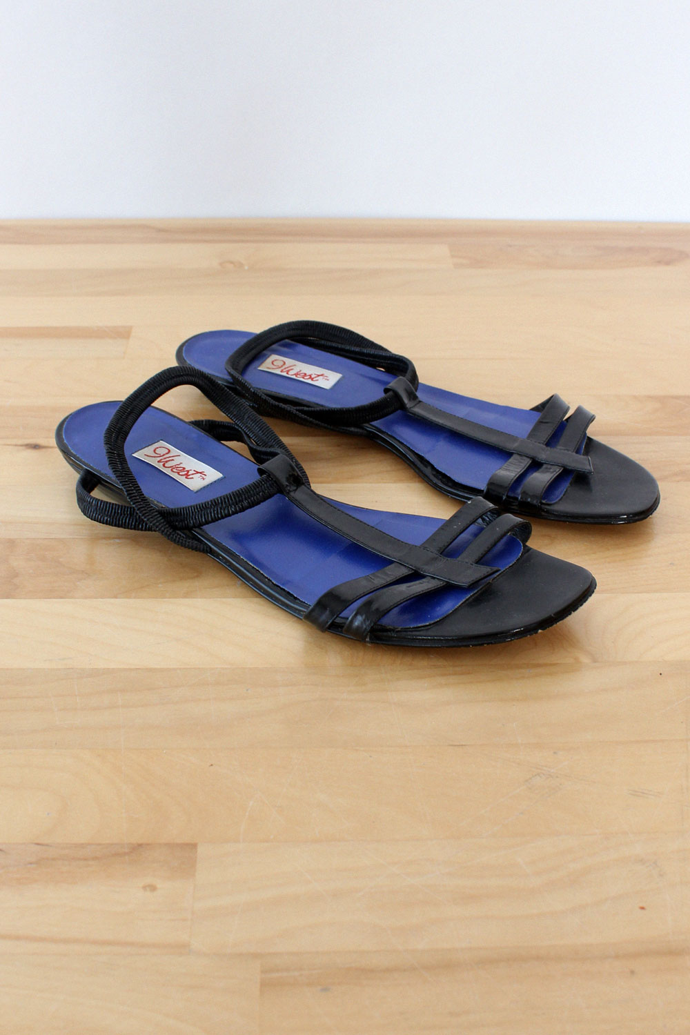 Patent Leather T-strap Sandals 8.5-9