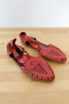 Brick Red Leather Huaraches 8.5-9