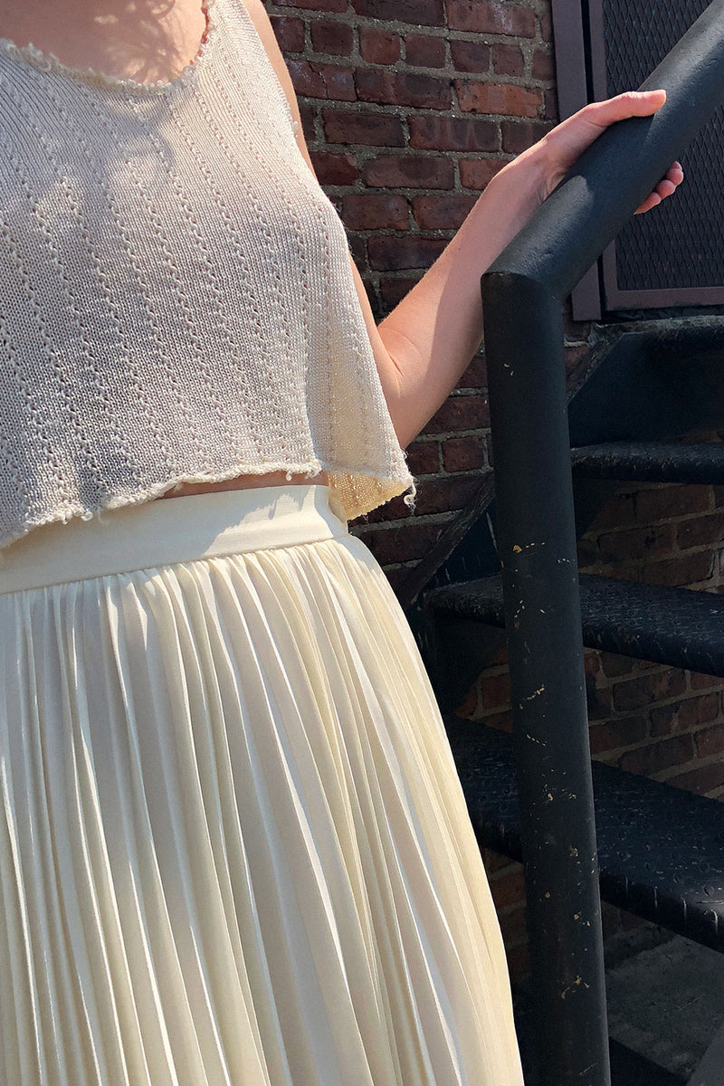 Jaeger Ivory Pleated Skirt XS/S