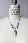 Silver Featherstone Necklace