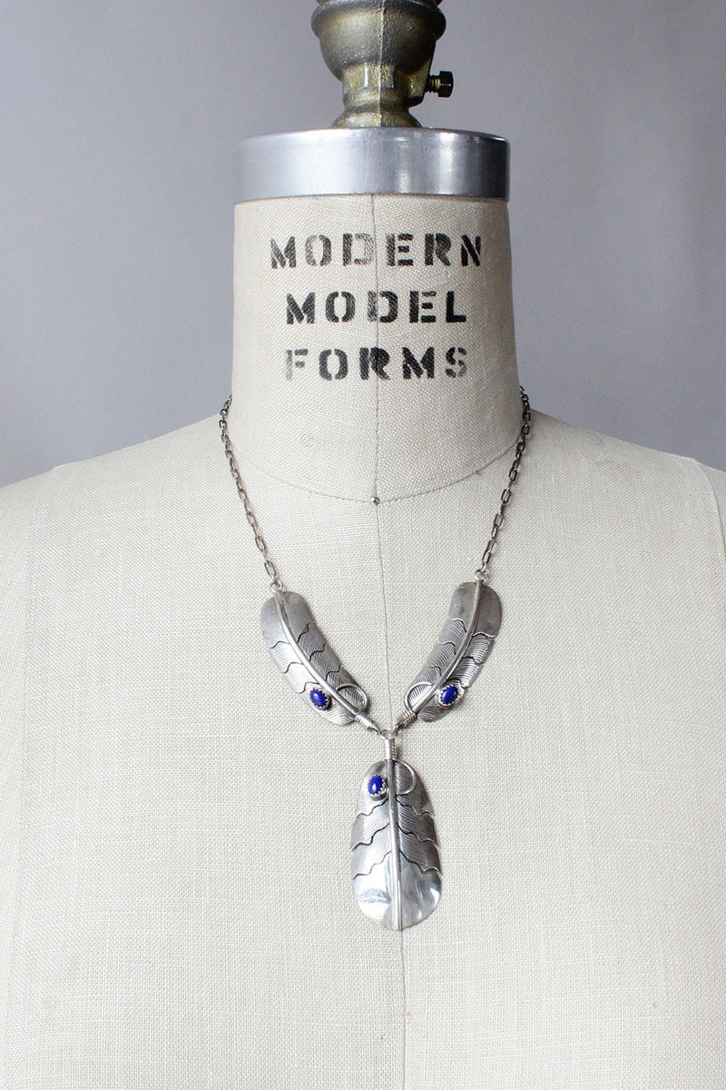 Silver Featherstone Necklace