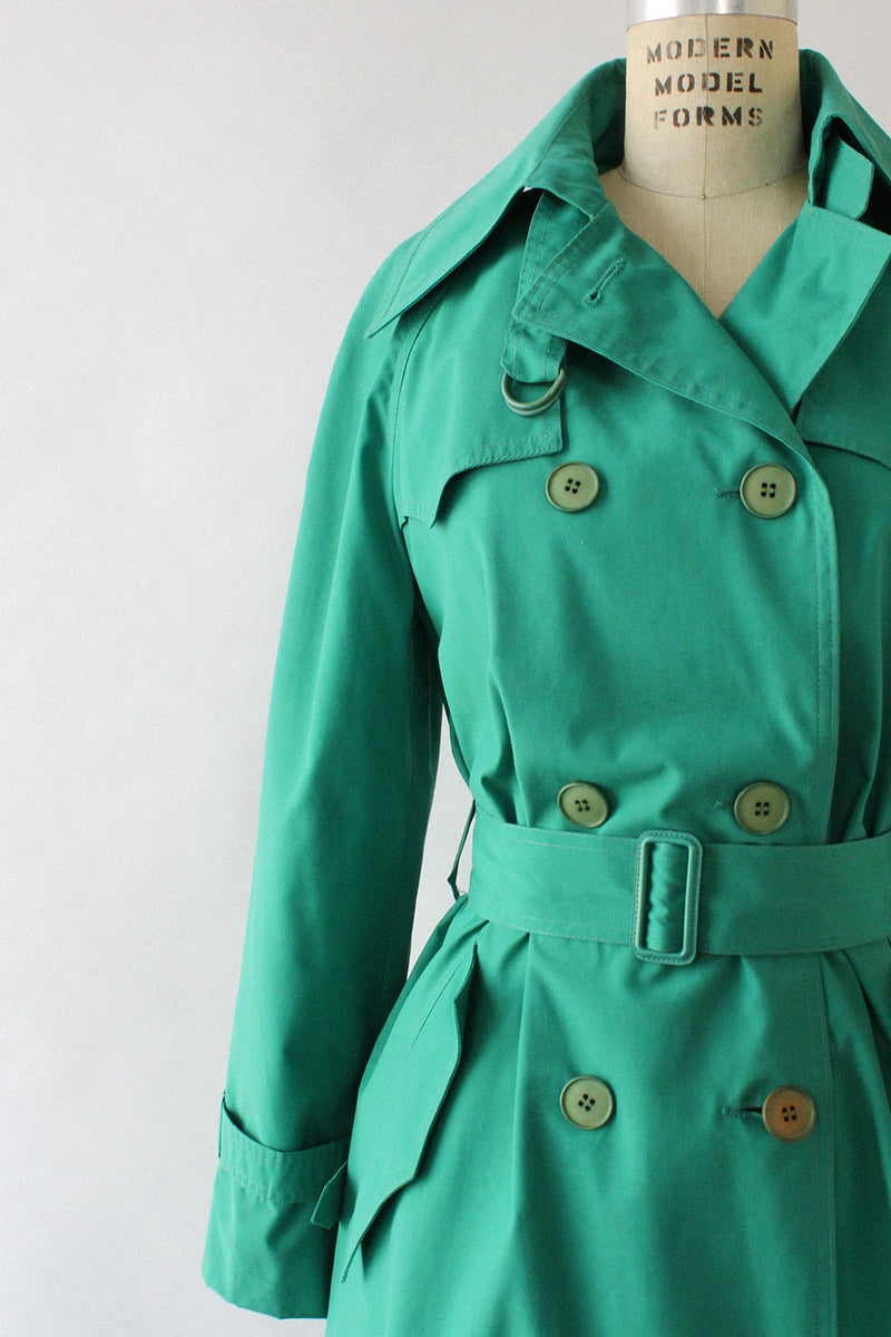 Clover Green Trench Coat M/L